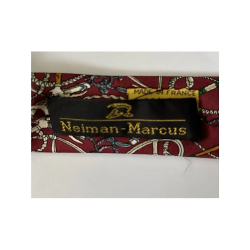 Vintage Hermes Burgundy Silk Tie